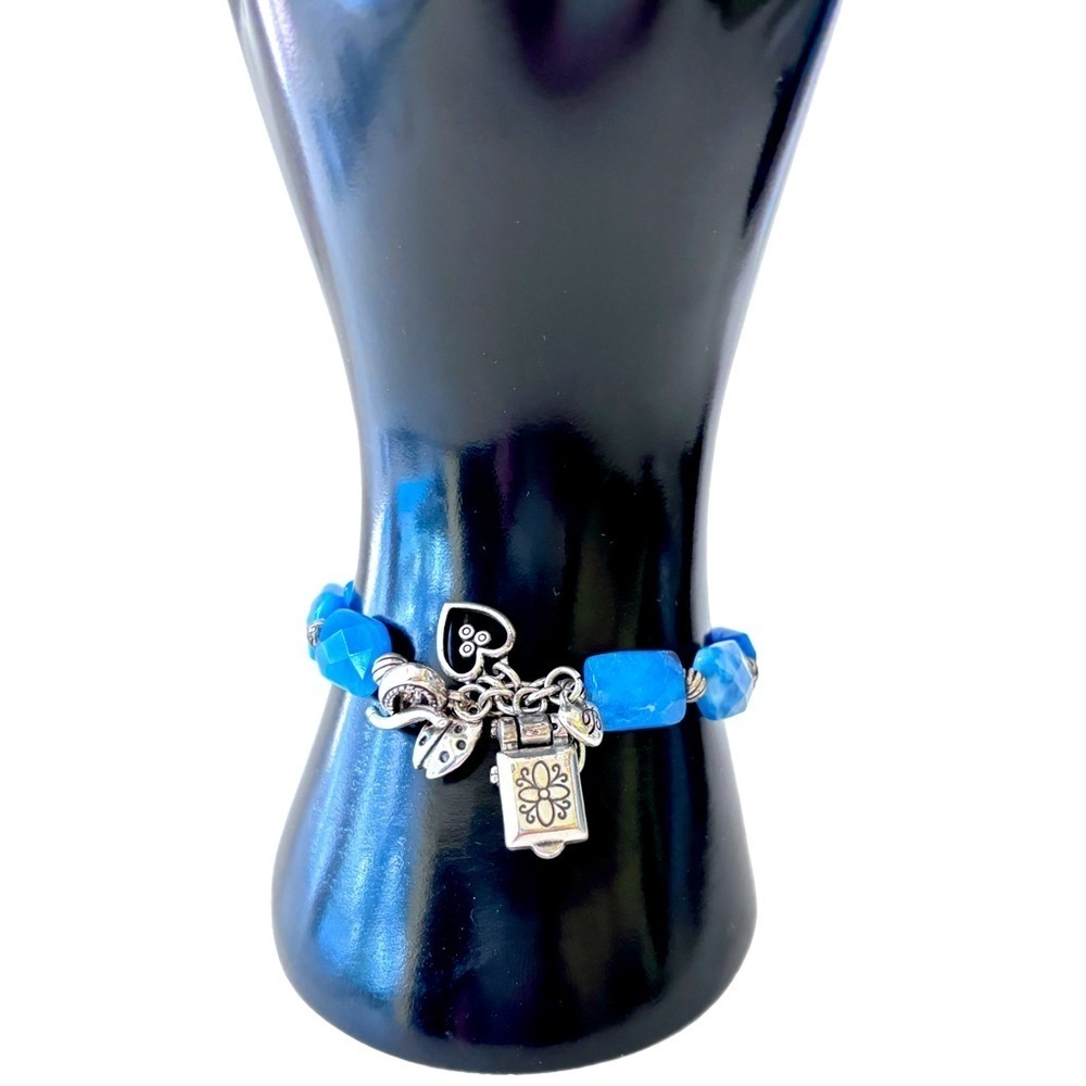 Brighton “Fortune 4” Blue stone Toggle Bracelet.